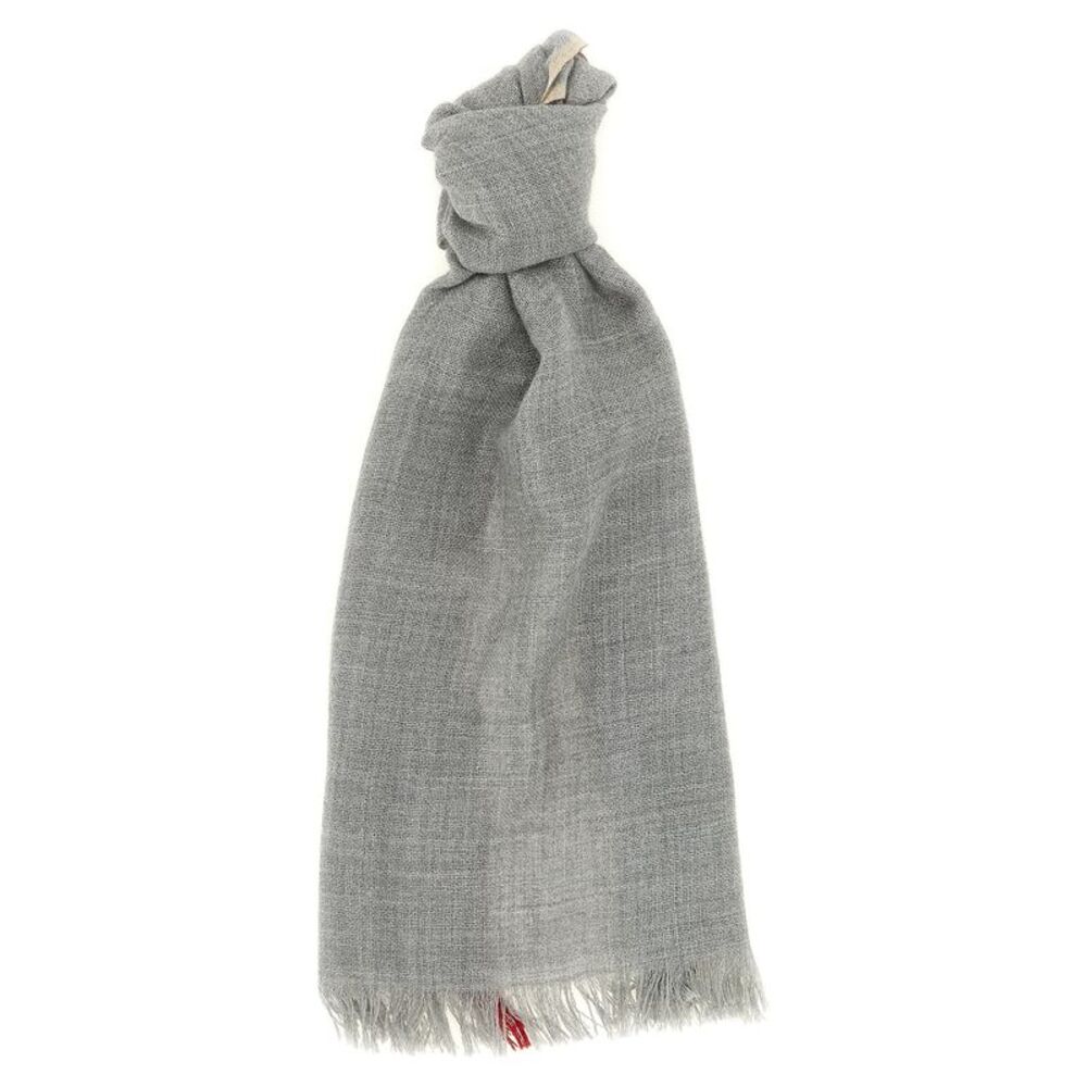 Brunello Cucinelli Gray Virgin Wool Men's Scarf